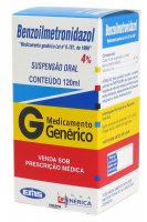 Bula e Preço BENZOILMETRONIDAZOL 4% SUS ORAL FR 120ML (GENERICO) EMS ...